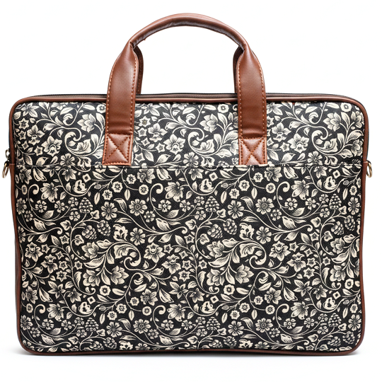 Floral Printed Laptop Messenger Bag for Men and Women