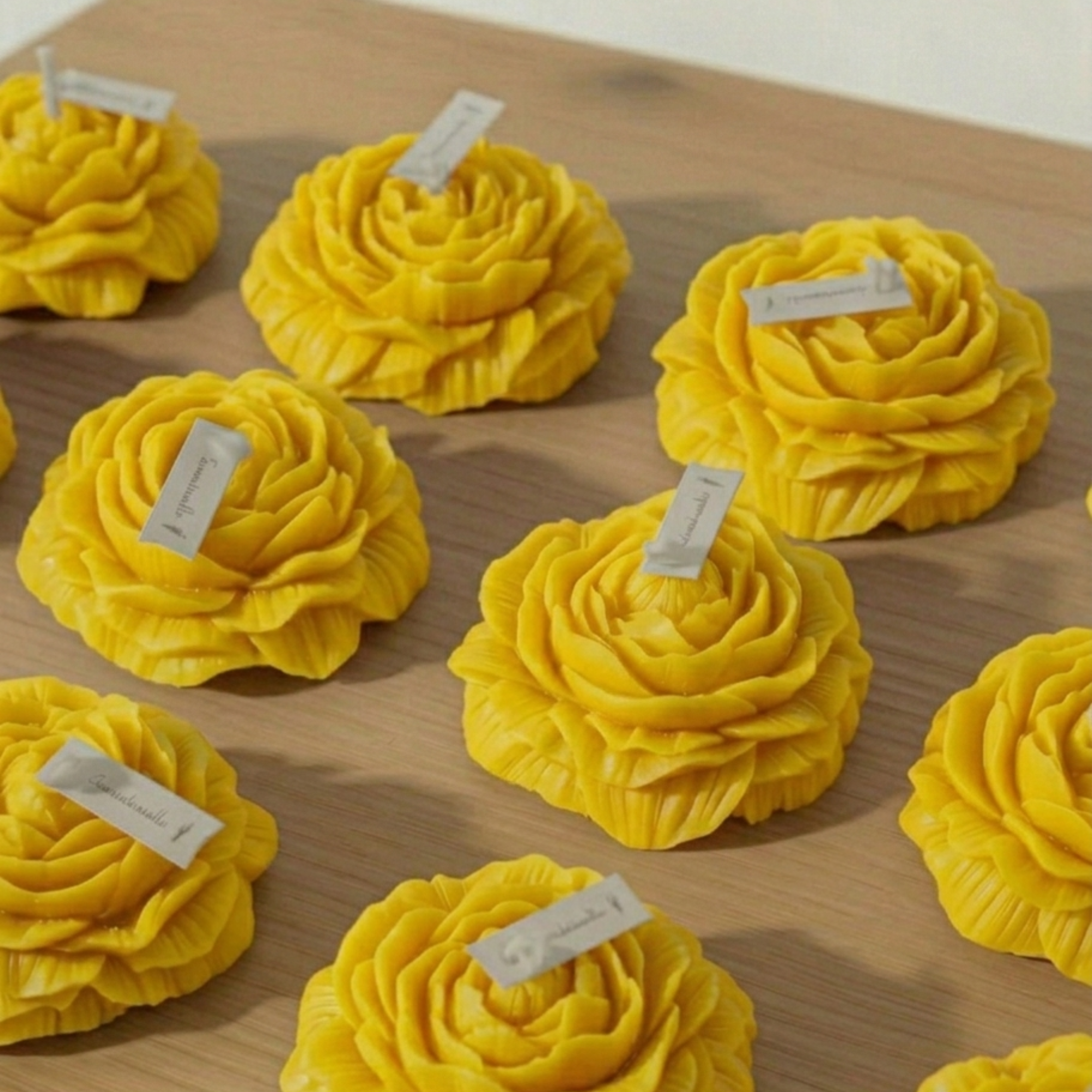 Premium Yellow Flower Soy Wax Decorative Candle