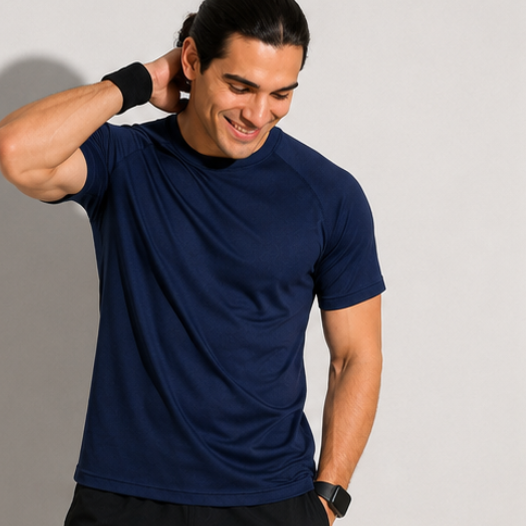 Navy Sport T Shirt Mens | Gym, Running, Football Tee