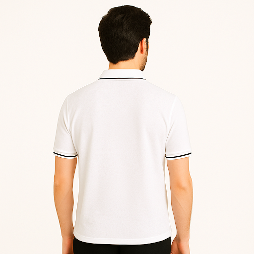 Derben Clove Pure Cotton Formal Polo T shirt for Men - White