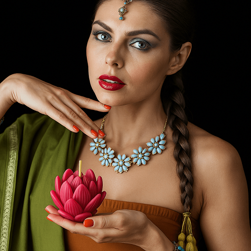 Soy Wax Rose Scented Candle Designer Aroma Fragrance Candle - PINK