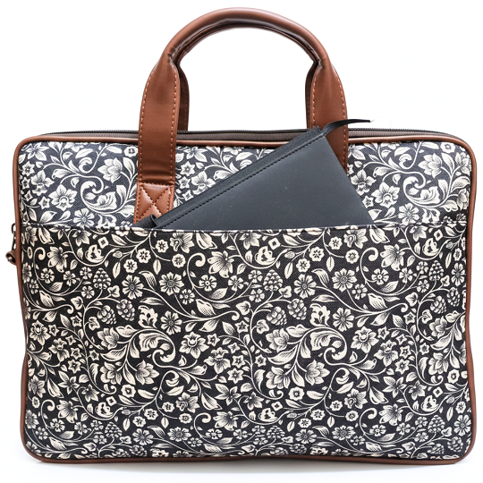 Floral Printed Laptop Messenger Bag for Men and Women