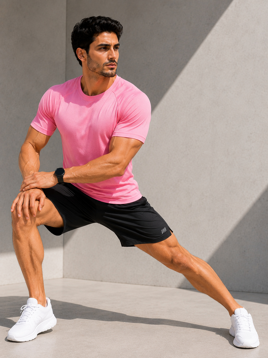 Pink Sport T Shirt Mens | Gym, Running, Football Tee
