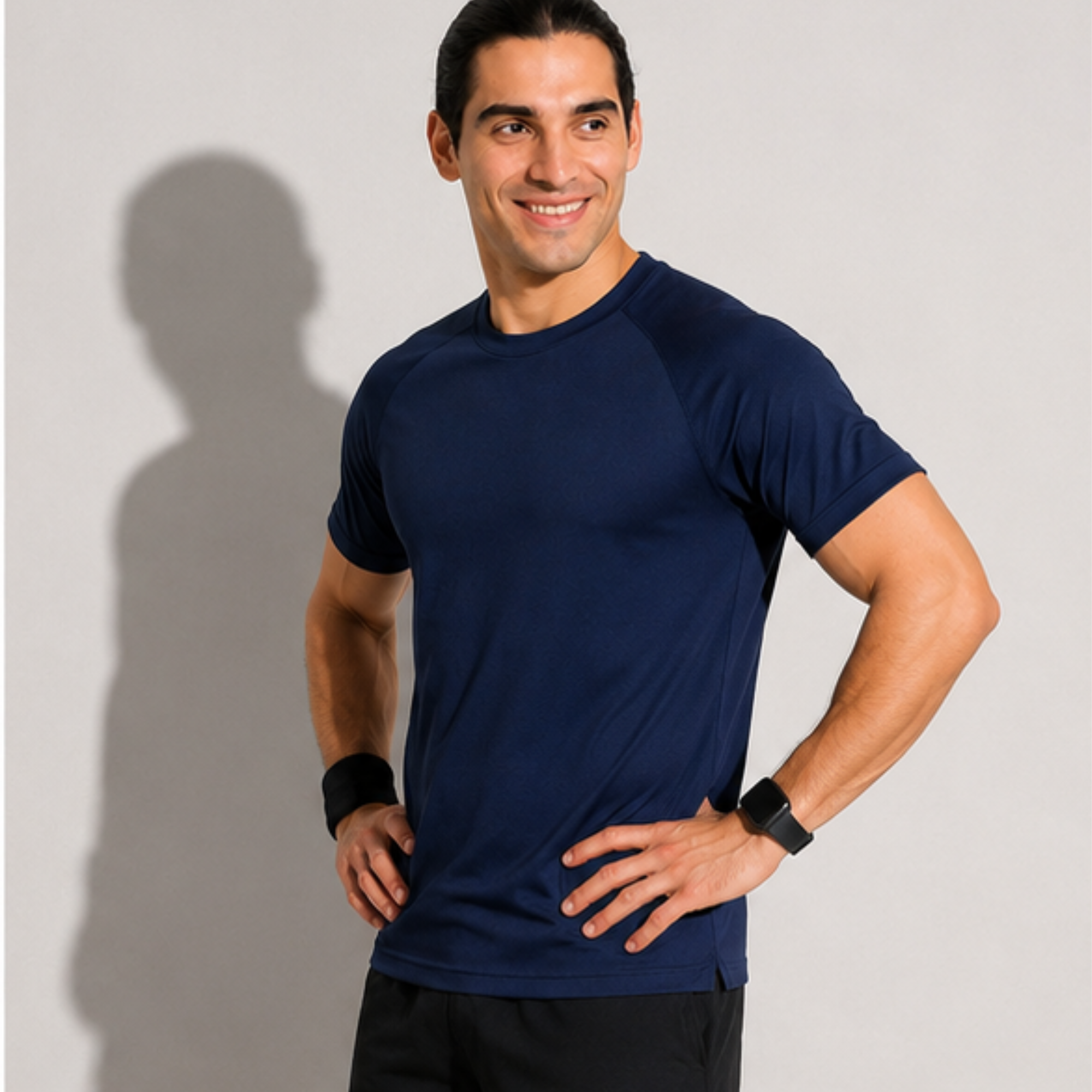 Navy Sport T Shirt Mens | Gym, Running, Football Tee