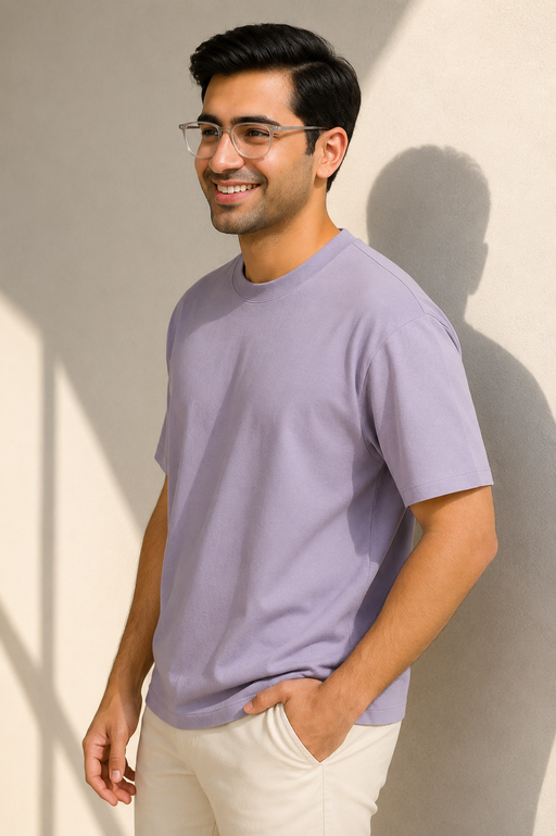Plain Oversized T Shirt for Men | Baggy Cotton Loose Gym Fit Tee