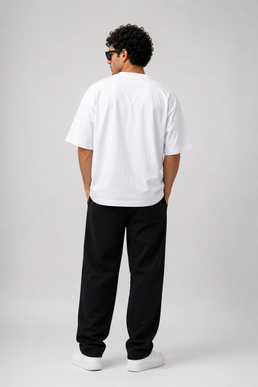 Oversized T Shirt Men WHITE | Plain Over Sized T Shirt for Men Cotton