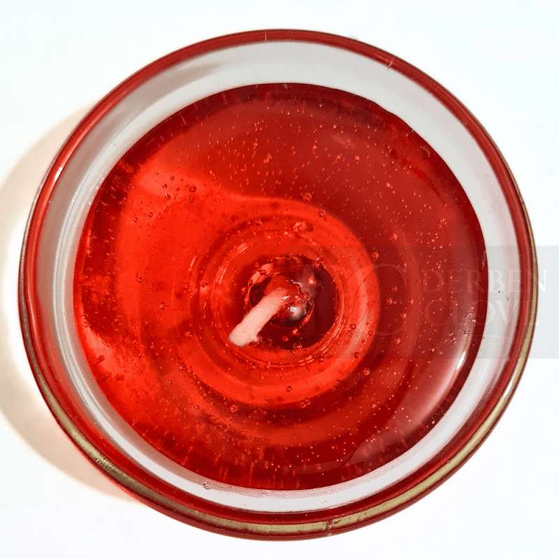 DC Gel Wax Fancy Candles Mini Glass Bowl Set of 4 Red