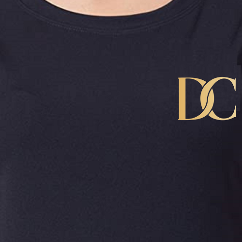 Unisex DC Navy lightweight Plain Coloured Tshirt Regular Fit