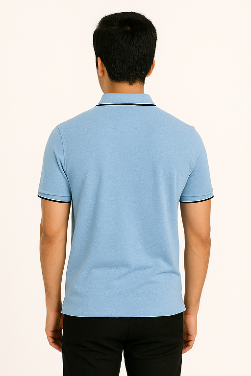 Sky Blue Polo Collar T Shirt for Men – Best Formal T Shirts Style