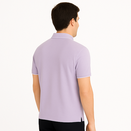 Formal T Shirt Men - Lavender T Shirt Men Polo - Tipping Collar Style