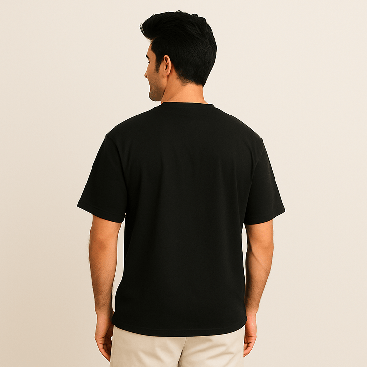 Mens Black Plain Oversized T Shirt – Loose Fit Oversized T Shirt Men