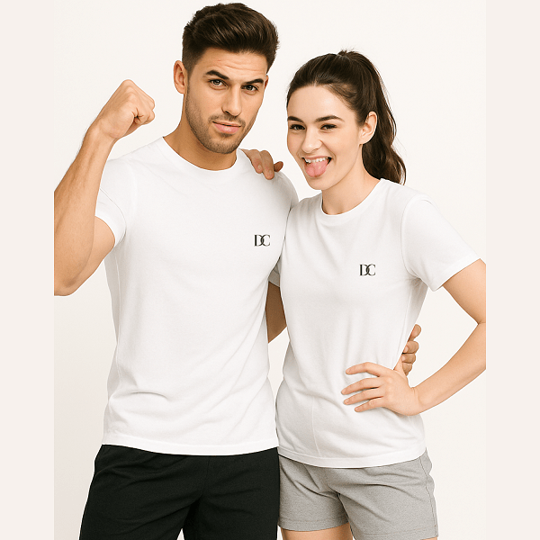 Men's White Sports T-Shirt – Gym, Running, Football, Workout Tee