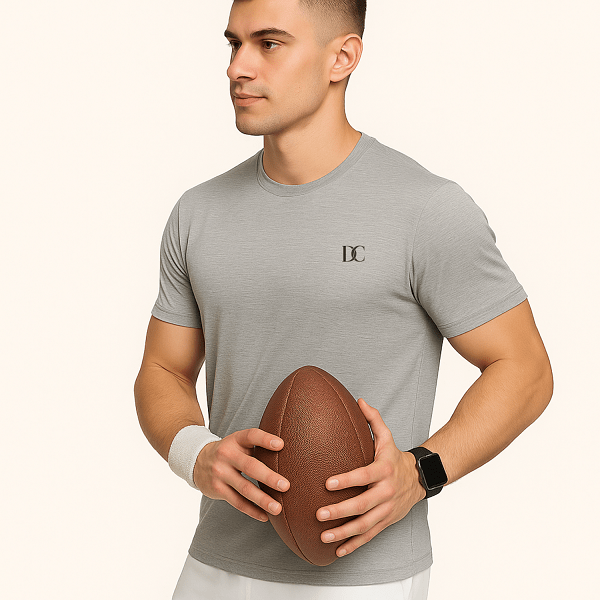 Grey Sports T Shirt for Men Running, Gym, Kabaddi Tee