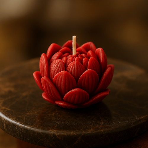 Soy Wax Rose Scented Candle Designer Aroma Fragrance Candle -  Red