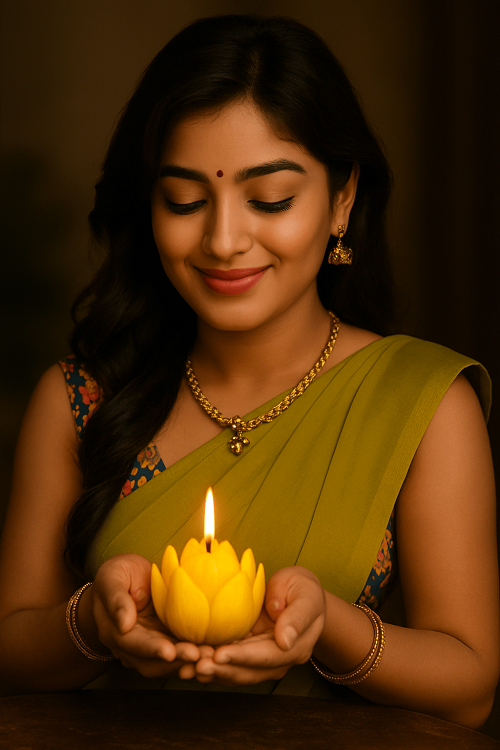 Soy Wax Rose Scented Candle Designer Aroma Fragrance Candle - YELLOW