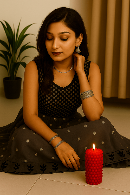 Luxury Red Bubble Pillar Candle Scented Long Fancy Pillar Candles