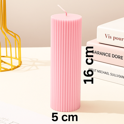 Luxury Spiral Pillar Scented Perfume Candle PINK