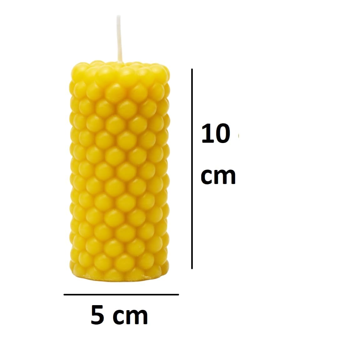 Luxury Yellow Scented Candle Long Bubble Pillar Fancy Candles