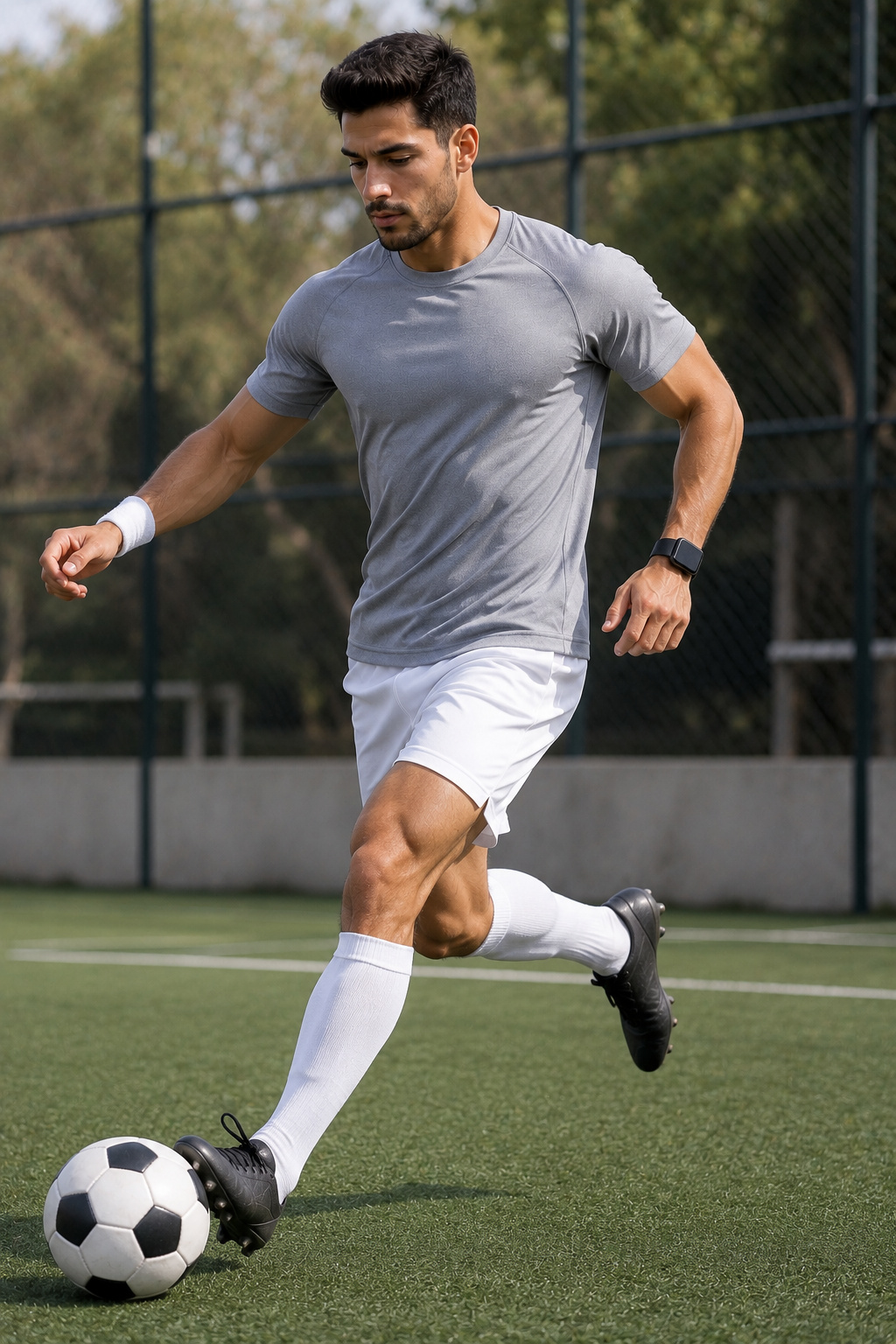 Grey Sports T Shirt for Men Running, Gym, Kabaddi Tee