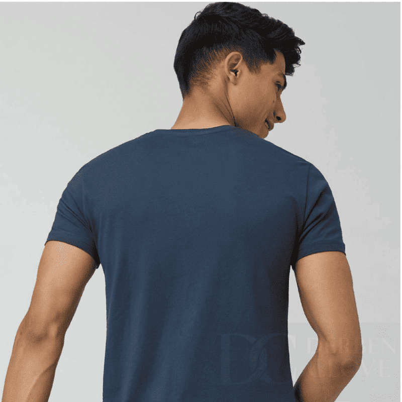 Unisex DC Navy lightweight Plain Coloured Tshirt Regular Fit