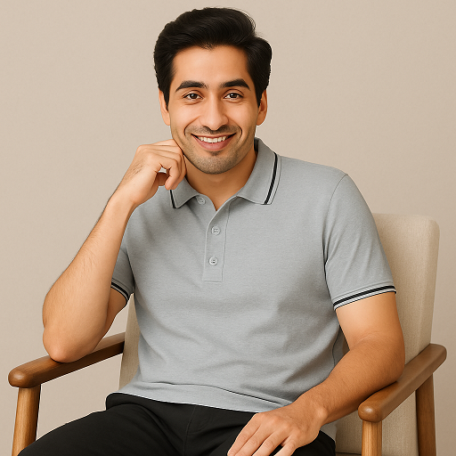 Formal Tipping Polo Neck T Shirt – Stylish Collar T Shirt Formal