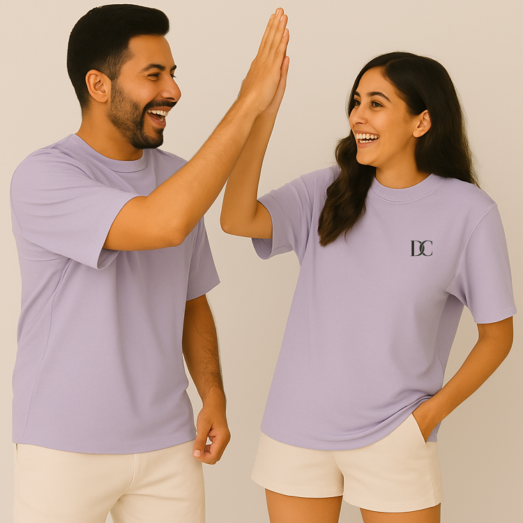 Plain Oversized T Shirt for Men | Baggy Cotton Loose Gym Fit Tee