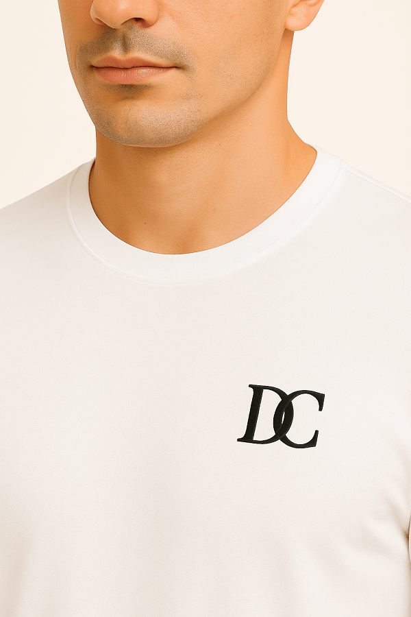 Men's White Sports T-Shirt – Gym, Running, Football, Workout Tee