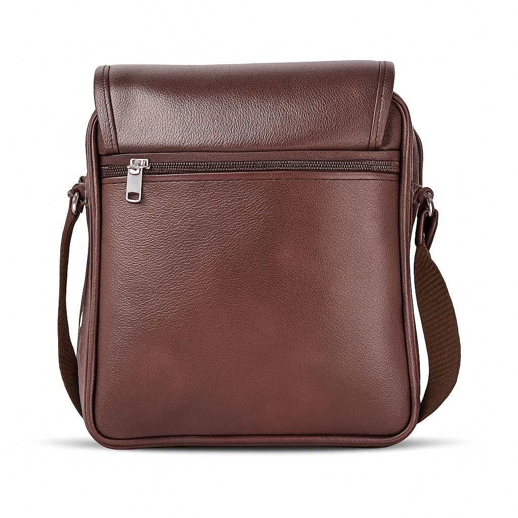 Spacious Leather Travel Messenger Side Sling Bag For Men and Women