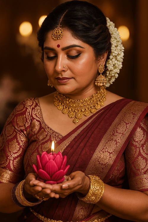 Soy Wax Rose Scented Candle Designer Aroma Fragrance Candle - PINK