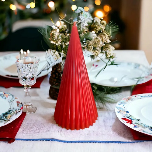 Luxury Spiral Cone Christmas Candle Aromatic Scented Candle red or white