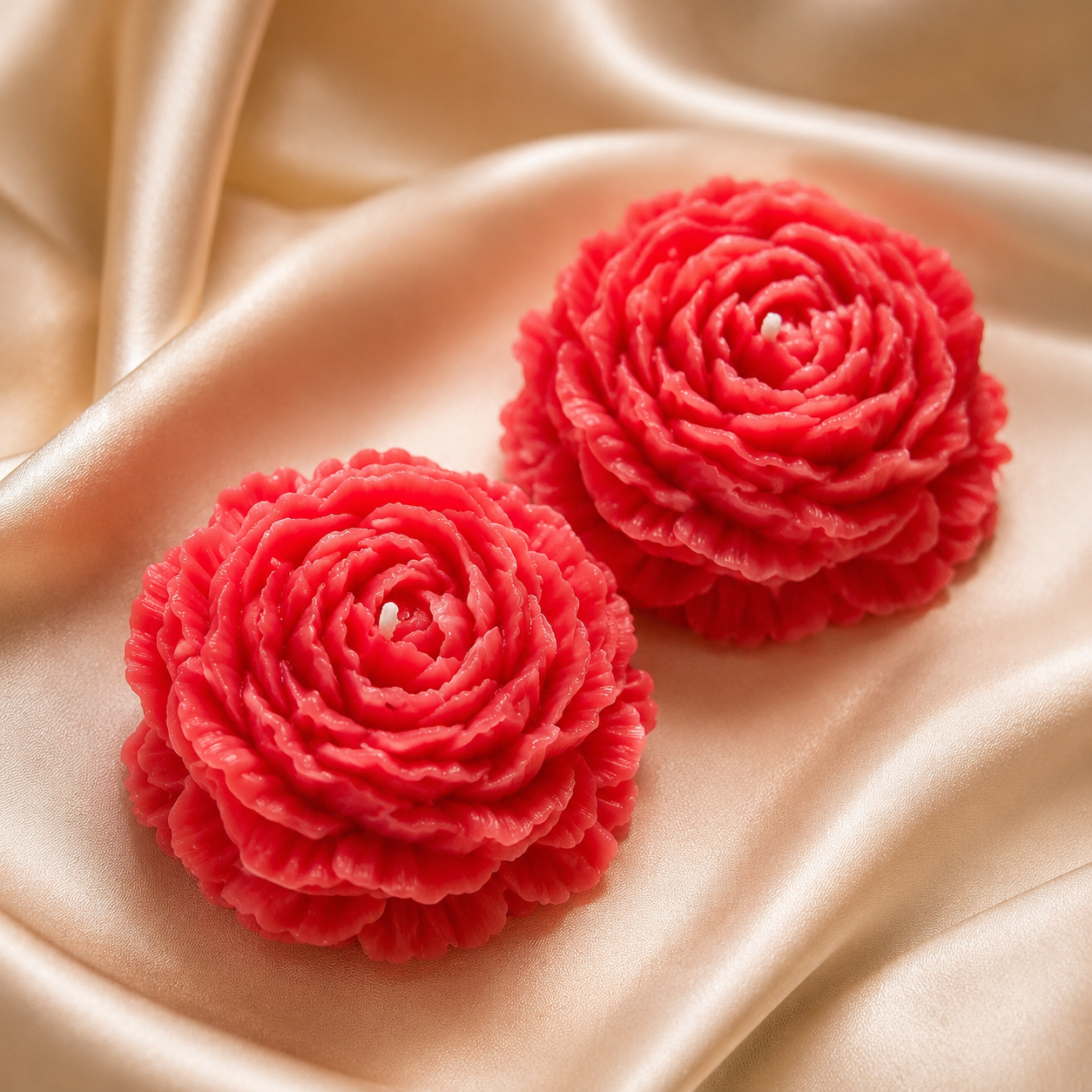 Premium Red Flower Soy Wax Decorative Candle