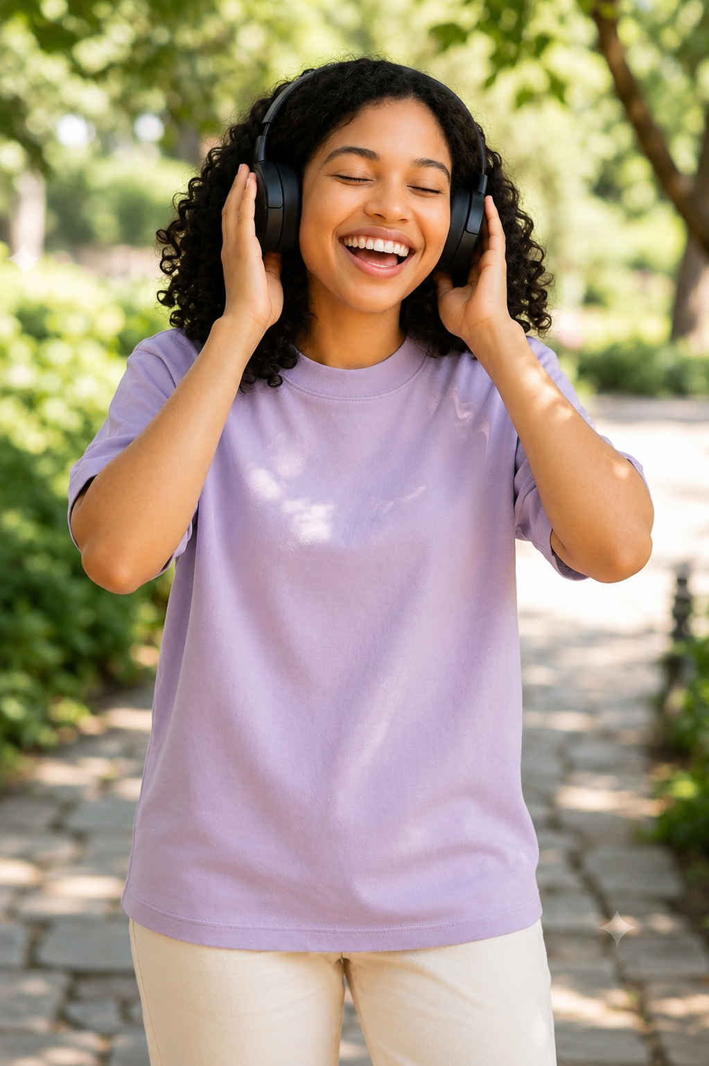 Lavender Cotton Oversized T Shirt Women | Loose Baggy Plain Tees