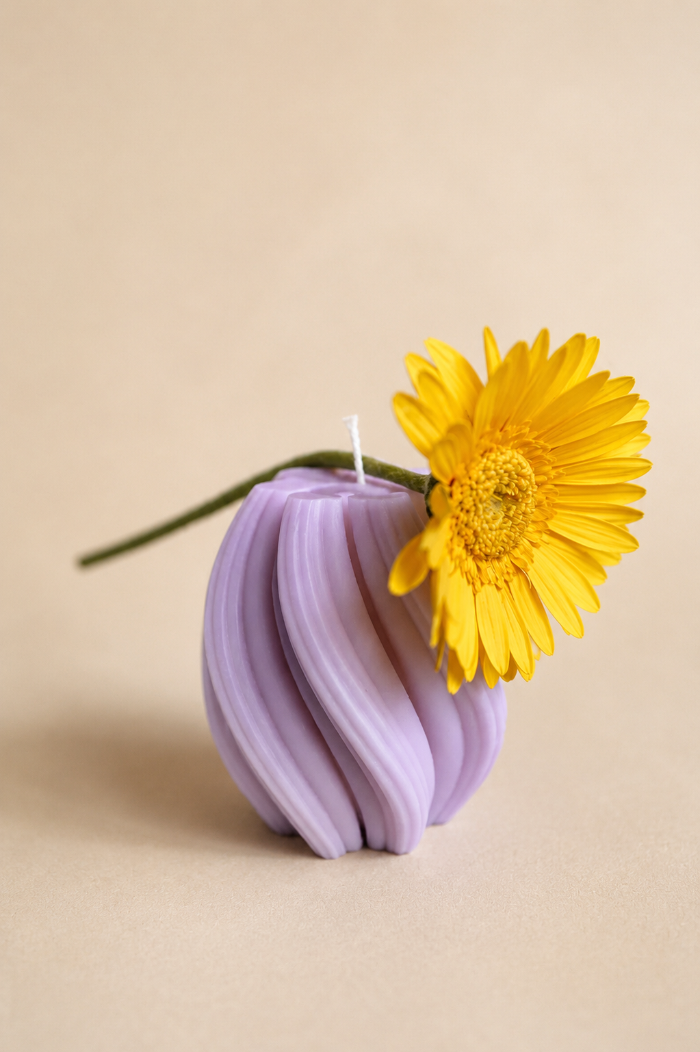Luxury Purple Sculptural Decorative Soy Wax Candle
