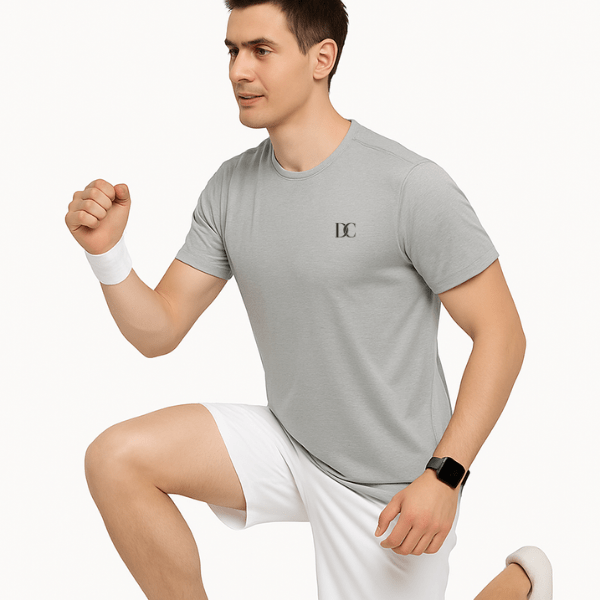 Grey Sports T Shirt for Men Running, Gym, Kabaddi Tee