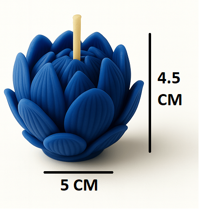 Soy Wax Rose Scented Candle Designer Aroma Fragrance Candle - BLUE