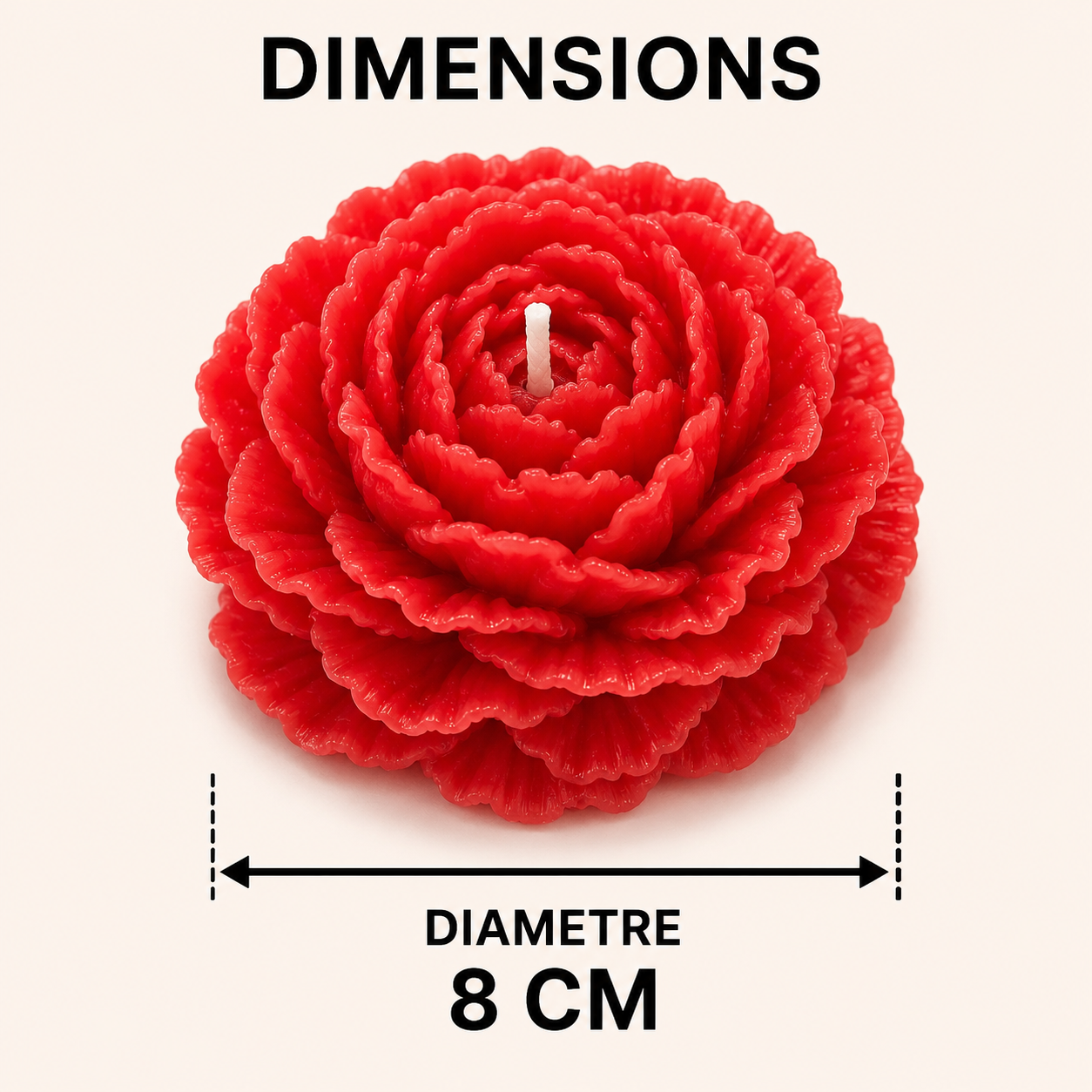 Premium Red Flower Soy Wax Decorative Candle