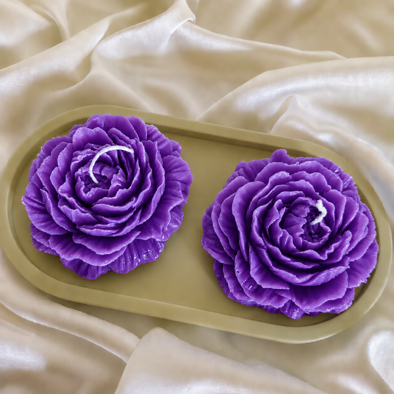 Premium Purple Flower Soy Wax Decorative Candle