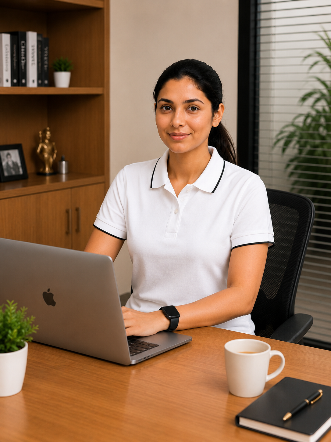 White Polo Formal T Shirt for Women | Office Wear T Shirt Ladies