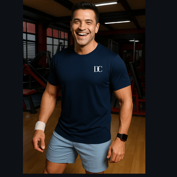 Navy Sport T Shirt Mens | Gym, Running, Football Tee