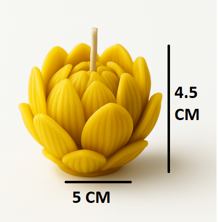 Soy Wax Rose Scented Candle Designer Aroma Fragrance Candle - YELLOW