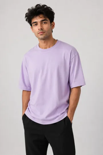 Plain Oversized T Shirt for Men | Baggy Cotton Loose Gym Fit Tee