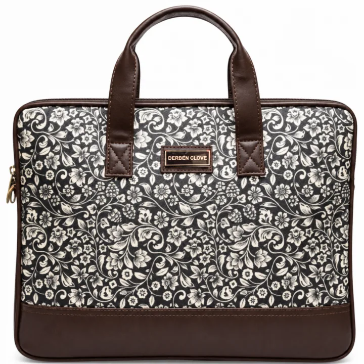 Floral Printed Laptop Messenger Bag for Men and Women