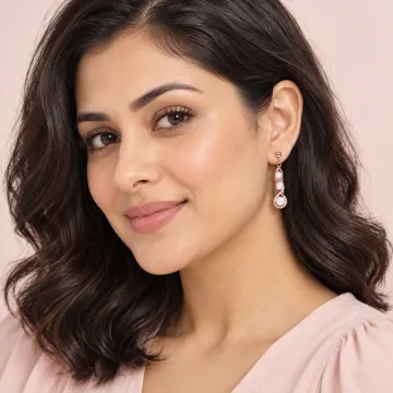 Beautiful Exclusive Pompous Pearl Earring for Girls and Women RoseGold