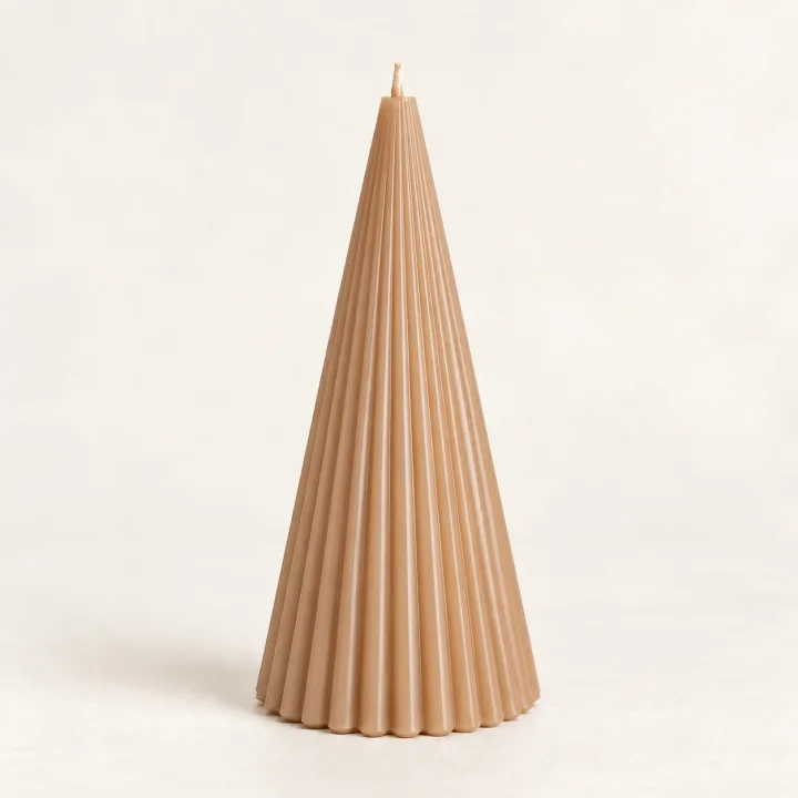 Derben Clove Brown Scented Cone Pillar Candle for Home Décor