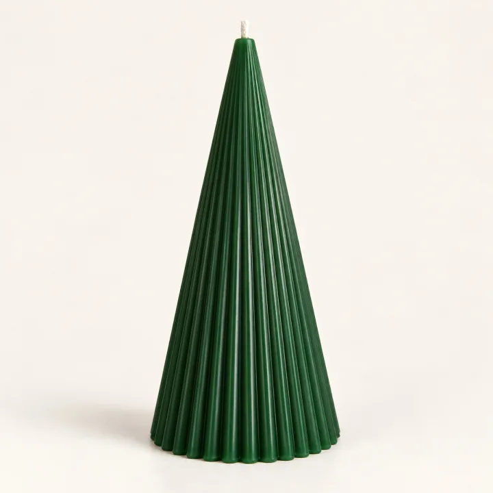 Derben Clove Green Scented Cone Pillar Candle for Home Décor