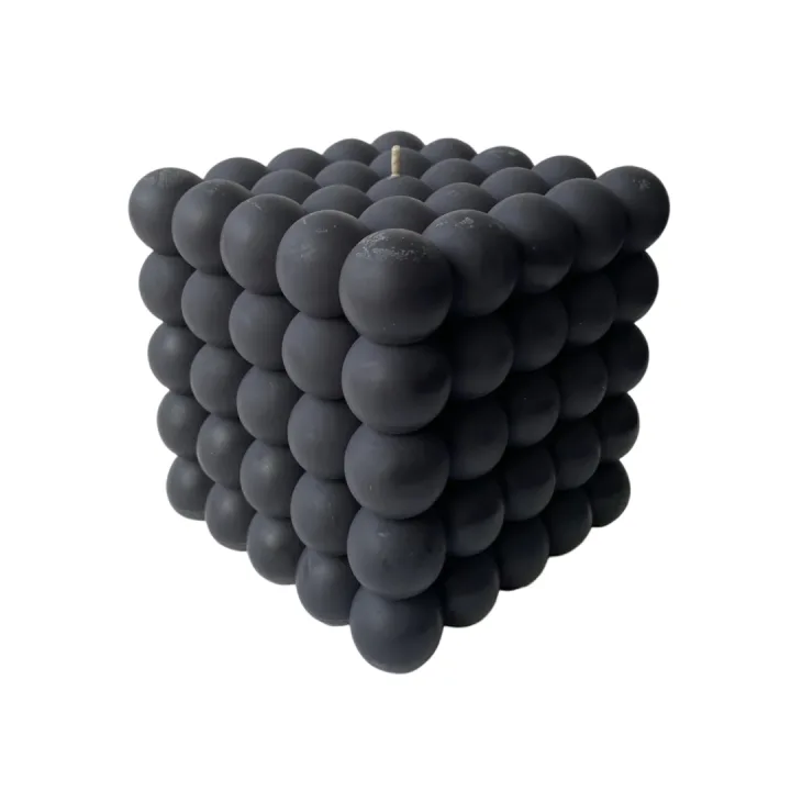 Derben Clove Black Bubble Cube Candle for Home Décor
