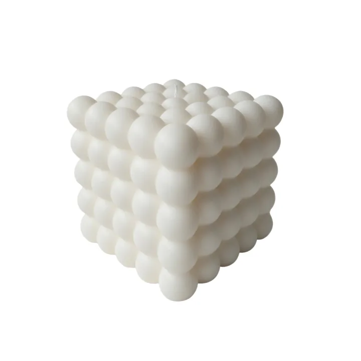 Derben Clove White Bubble Cube Candle for Home Décor
