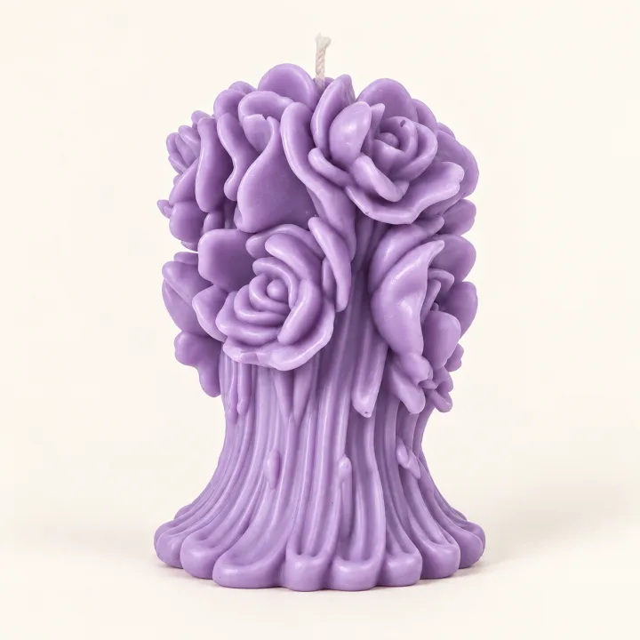 Derben Clove Rose Bouquet Candle for Home Decor & Gifting
