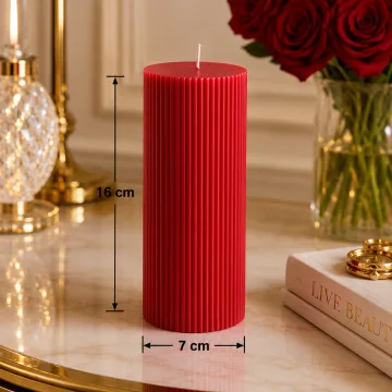 Luxury Red Spiral Pillar Scented Perfume Candle Online