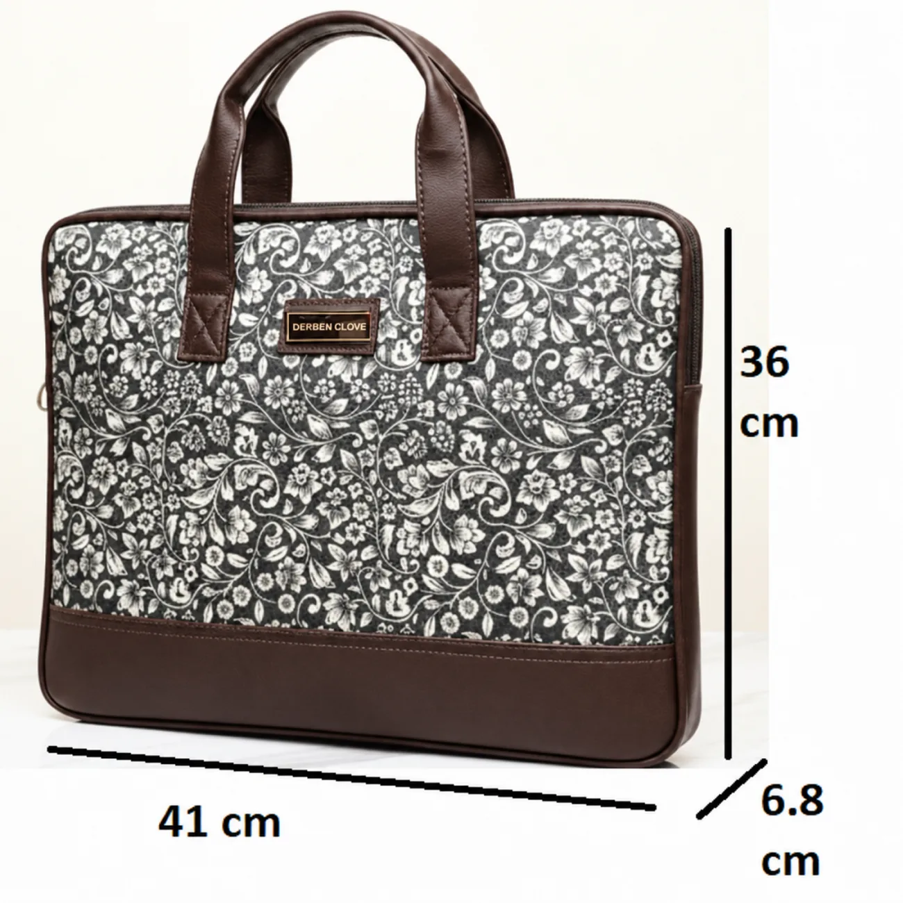 Floral Printed Laptop Messenger Bag for Men and Women
